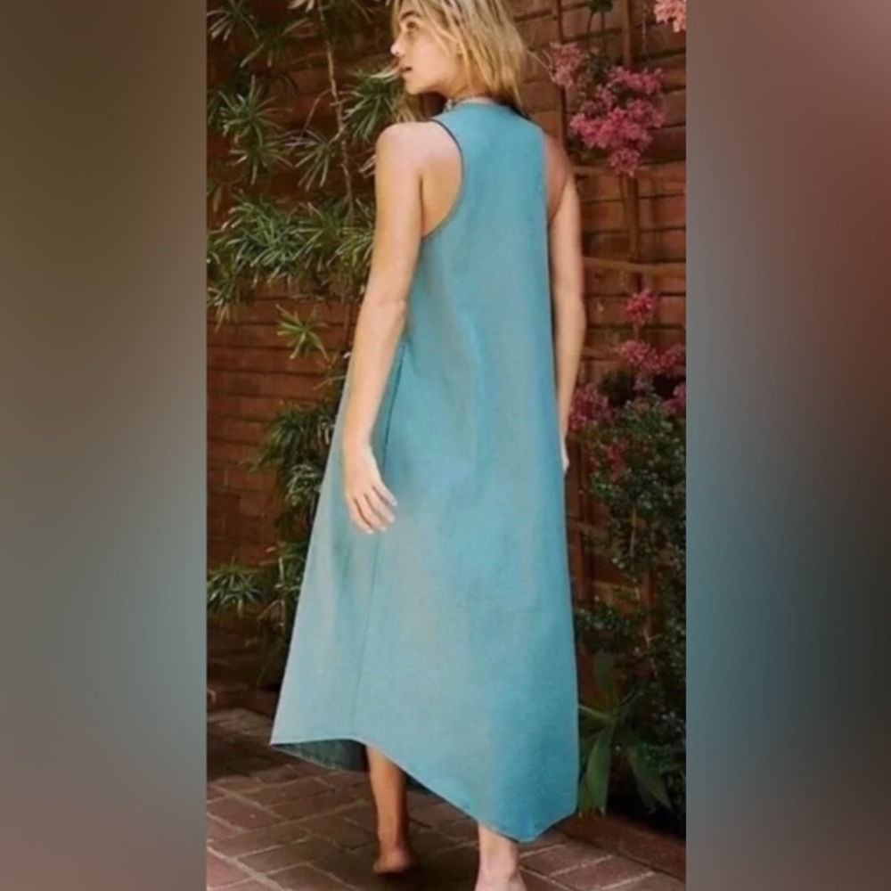 NWT FREE PEOPLE Oversized Beach Luisa Pocket Midi Dress - Picture 3 of 6